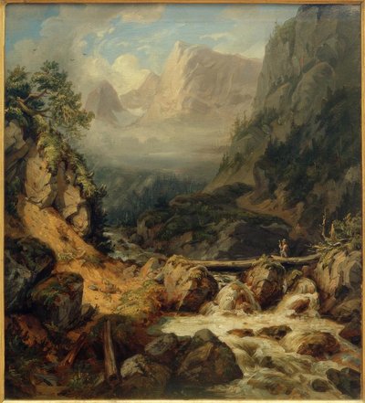 C.Morgenstern, De Waldbachstrub bij Hallstatt door Carl Morgenstern